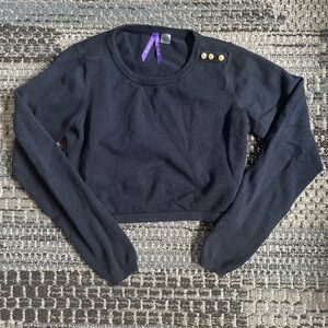 Seraphine Women’s Navy Blue Cropped Sweater Size US 6